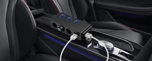 ROZDZIELACZ ROZGAŁĘŹNIK ZAPALNICZKI 4 USB QC i PD