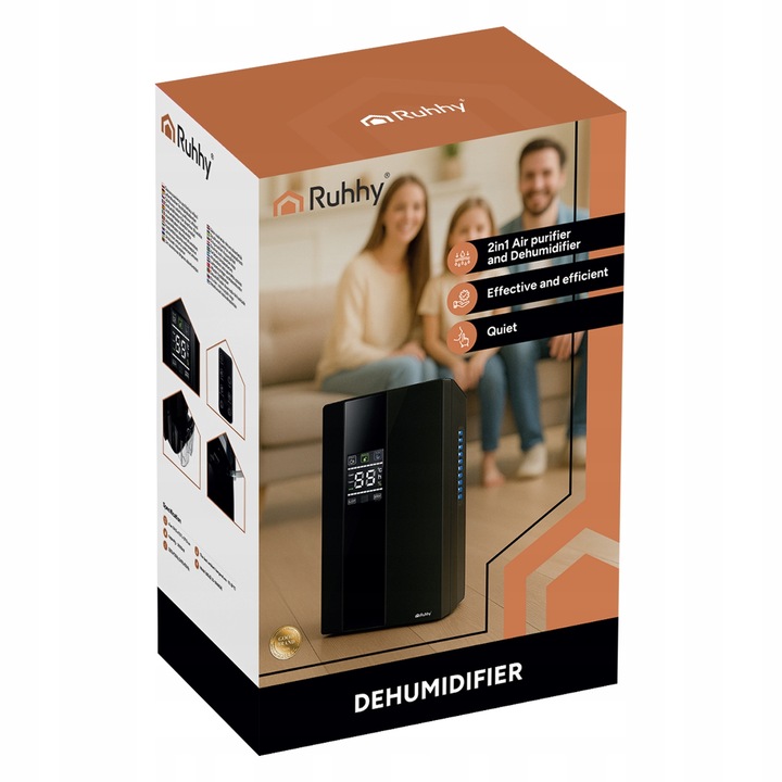 Osuszacz Powietrza Pochłaniacz Wilgoci 24h Mocny Oczyszczacz UV TiO2