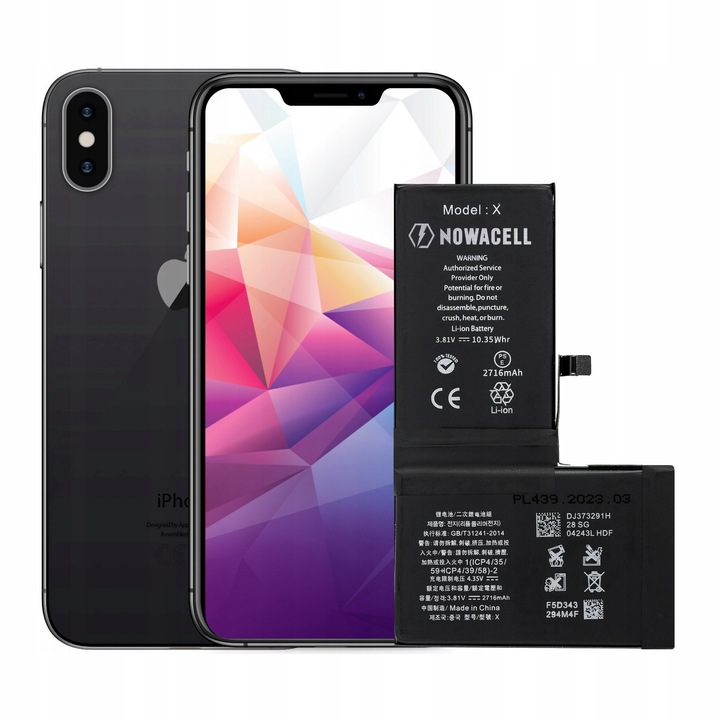 Bateria do iPhone X 2716mAh - NOWACELL