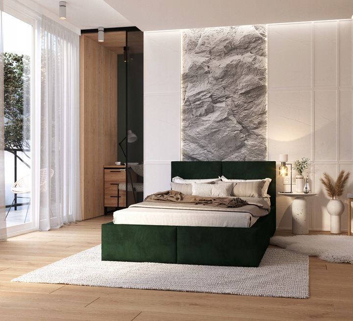 Łóżko 120x200 tapicerowane stelaż metalowy FRESIA