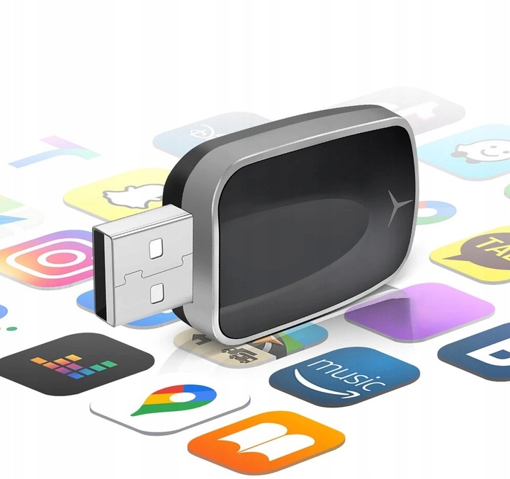 ADAPTER MODUŁ CARPLAY ANDROID AUTO BEZPRZEWODOWY WFI BT DLA IOS