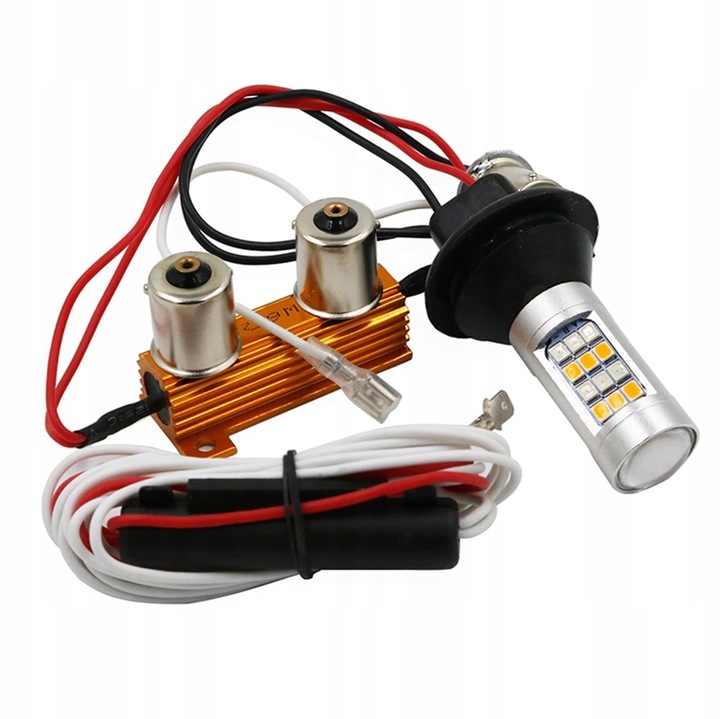2W1 Światła DZIENNE I KIERUNKOWSKAZY LED DRL P21W