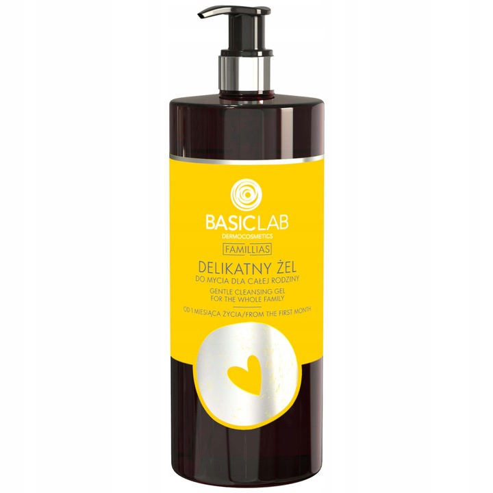 BasicLab Żel pod prysznic do mycia ciała głowy i włosów dla całej