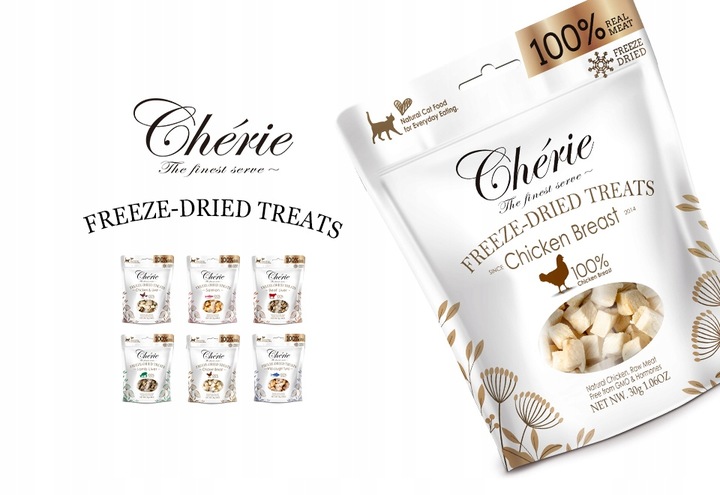 Liofilizowany KURCZAK Z WĄTRÓBKĄ smakołyki dla psa i kota 30g x 3