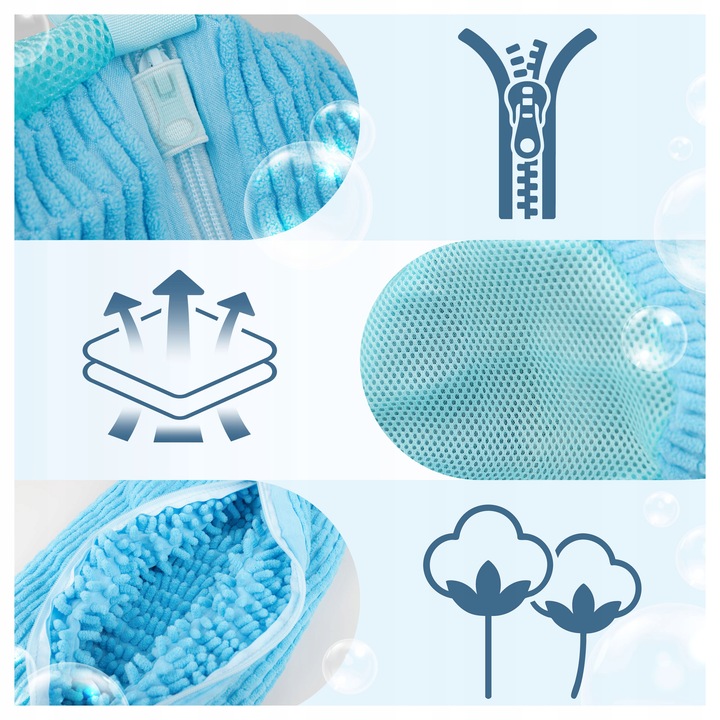 Worek do prania butów z mikrofibry - pokrowiec ochronny na buty do pralki