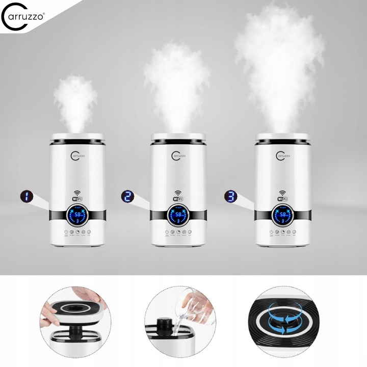 Nawilżacz powietrza SMART HOME+ WIFI automatyczny AROMATERAPIA OLEJKI