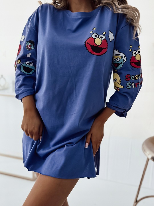 TUNIKA NADRUK BAWEŁNA KOLORY WZORY