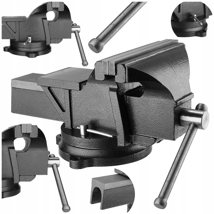 IMADŁO ŚLUSARSKIE OBROTOWE Z KOWADŁEM 140 MM 10 KG ŻELIWNE DEKO