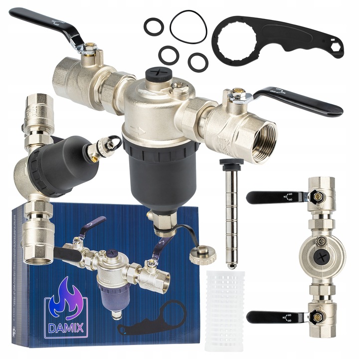 FILTR MAGNETYCZNY SEPARATOR ZANIECZYSZCZEŃ 11/4" DO INSTALACJI CO 5/4" DN32