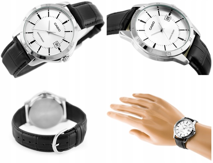 ZEGAREK MĘSKI CASIO GUARD +BOX +GRAWER datownik skórzany brązowy