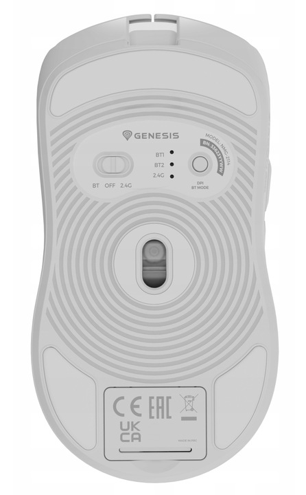 Myszka Gamingowa Genesis ZIRCON 500 Bezprzewodowa Bluetooth 10000 DPI Biała