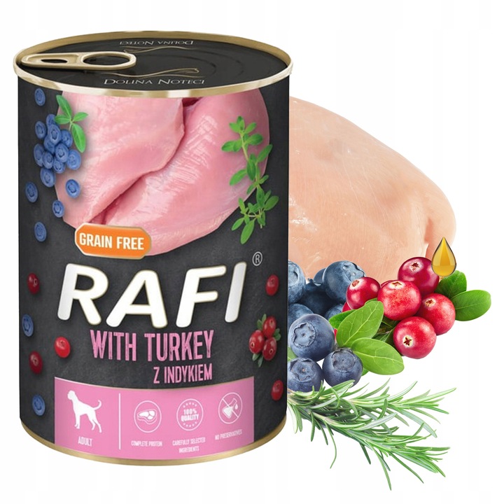 RAFI Karma mokra dla psa DOLINA NOTECI mix smaków 12 x 400g bezzbożowa