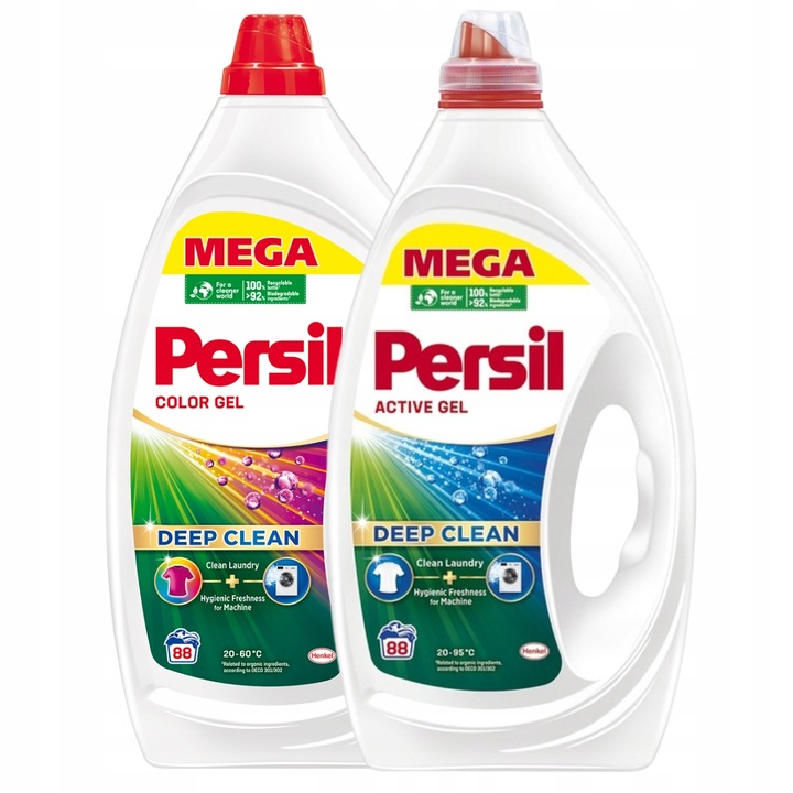 Persil Żel do Prania Białego i Kolorów Mix 176 prań 3,96L x2 + Gratis