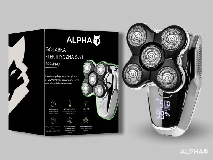 Golarka Maszynka do Golenia Brody, Włosów i Głowy - Trymer do Nosa