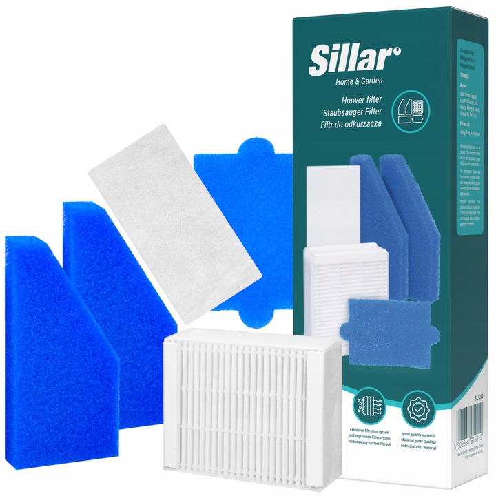 Zestaw filtrów Sillar do odkurzacza wodnego Thomas Aqua+ Pet & Family