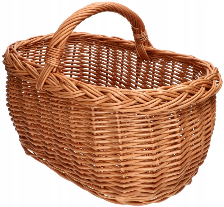KOSZ KOSZYK WIKLINOWY NA GRZYBY 45CM DO LASU Z UCHWYTEM GRZYBOBRANIE