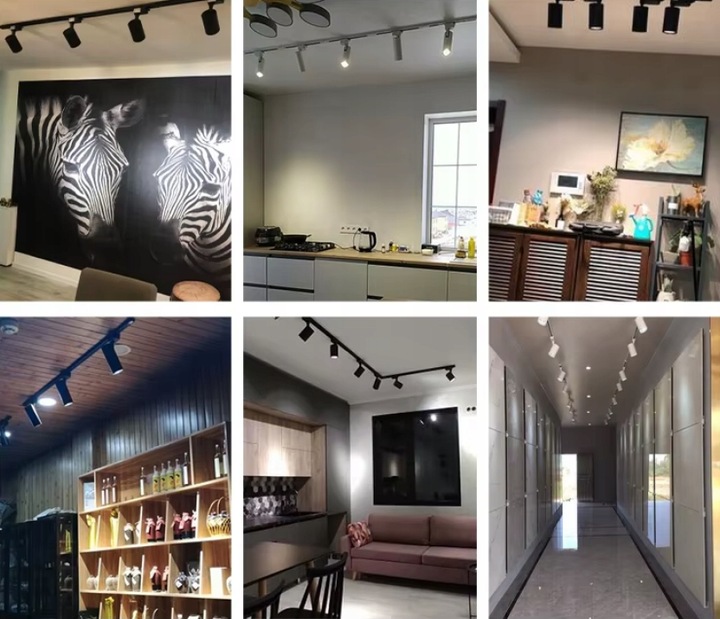 2x Szynoprzewód Szyna 2m + 8x Lampa GU10 LED Oświetlenie szynowe