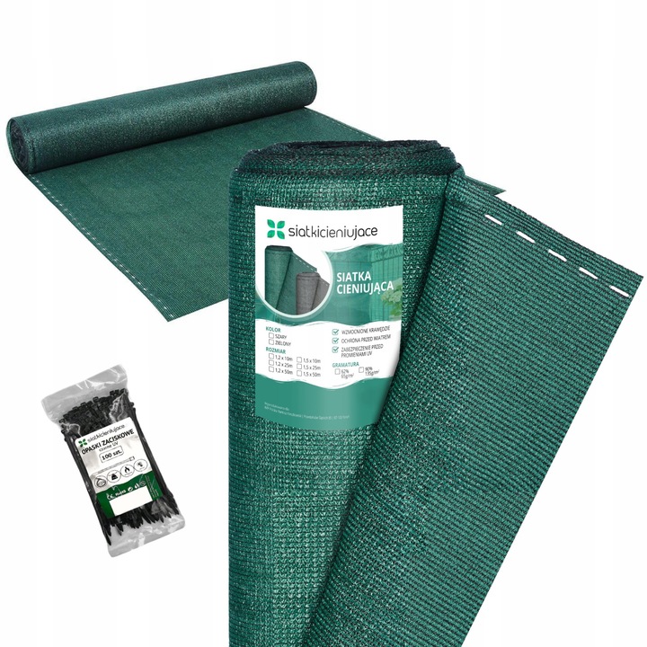 SIATKA CIENIUJĄCA 62% MATA OSŁONOWA MASKUJĄCA NA PŁOT OGRODZENIE