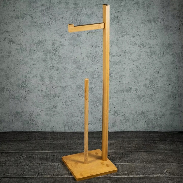 STOJAK z drewna Bambusowego na PAPIER TOALETOWY