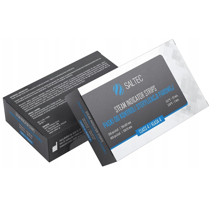 PASKI DO KONTROLI STERYLIZACJI PAROWEJ testy do autoklawu 2x200szt.