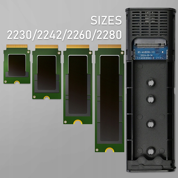 Qoltec Obudowa kieszeń do dysków M.2 SATA SSD NGFF USB typ C