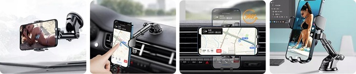 UNIWERSLANY UCHWYT SZYBA DESKA KRATKA MOCNA ŁADOWARKA 4xUSB 40W 2XPD 2XQC