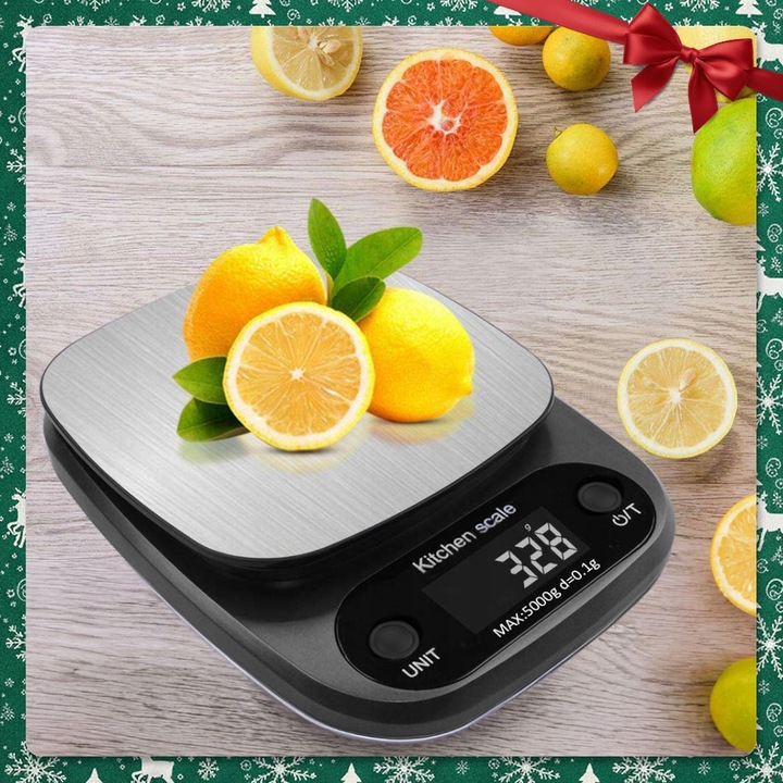 WAGA KUCHENNA ELEKTRONICZNA 5000g 0,1g WYŚWIETLACZ LCD PRECYZYJNA