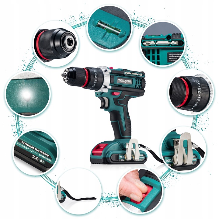 WIERTARKO WKRĘTARKA AKUMULATOROWA UDAROWA WIERTARKA 2xAKU METALOWA