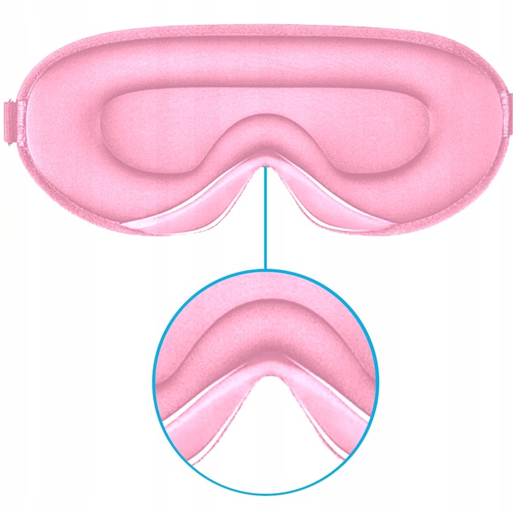OPASKA NA OCZY DO SPANIA 3D MASKA ZACIEMNIAJĄCA REGULOWANA JAKOŚĆ PREMIUM
