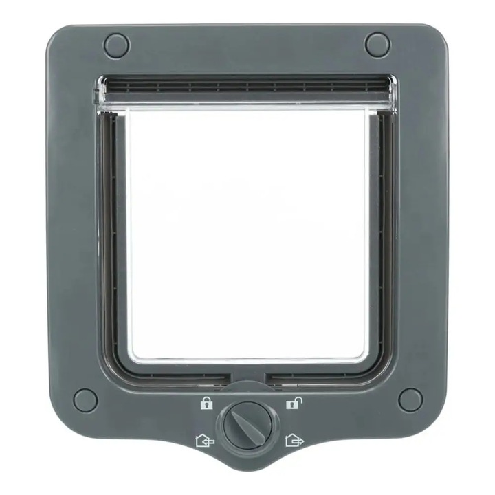 Trixie Dwustronne drzwiczki kota wahadłowe szare