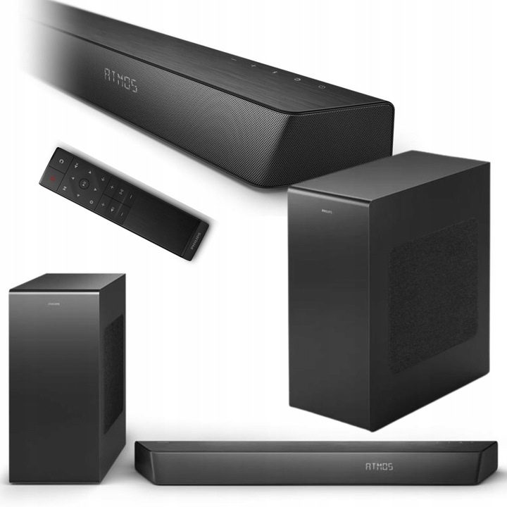 Soundbar 3.1 z bezprzewodowym subwooferem Philips 620W Dolby Atmos