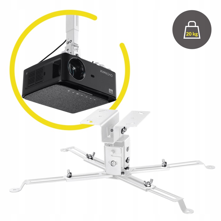 UCHWYT OBROTOWY do projektora Sufitowy Ścienny dł do 65 cm UNIWERSALNY