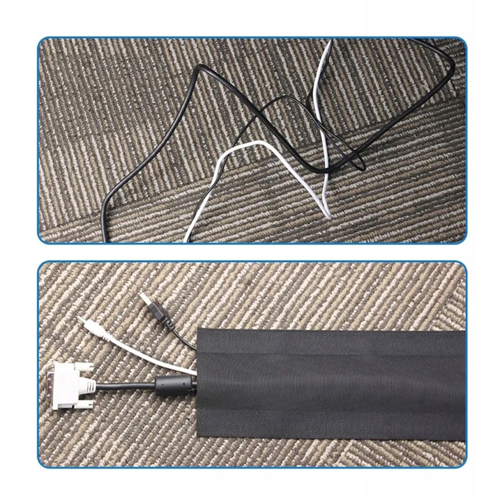 TAŚMA RZEP MASKOWNICA KABLI DYWANU WYKŁADZINY 5m