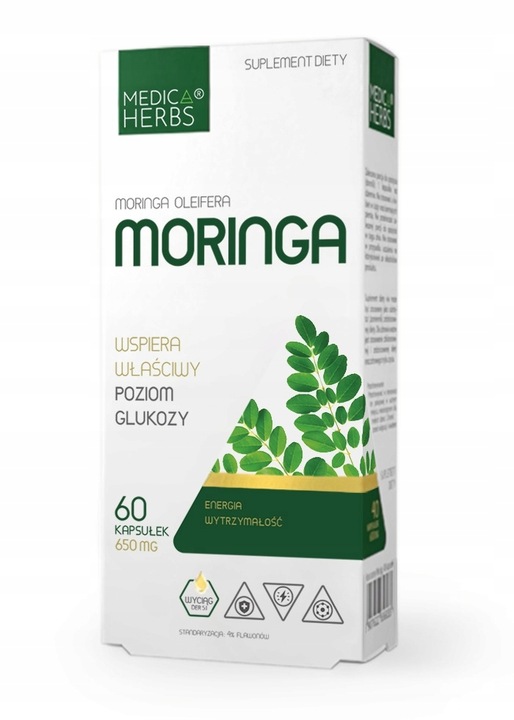 MEDICA MORINGA OLEIFERA BOMBA WITAMIN MINERAŁY SIŁA WITALNOŚĆ PAMIĘĆ