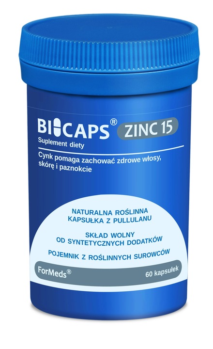 ForMeds BICAPS zinc 15 CYNK miedź WŁOSY SKÓRA Odporność UKŁAD NERWOWY