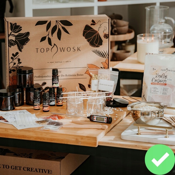 Zestaw do robienia wyrobu świec sojowych DUŻY idealny na PREZENT