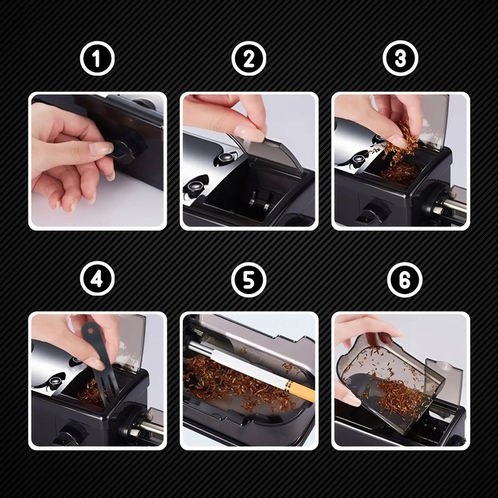 METALOWA Elektryczna Maszynka do Nabijania Papierosów Nabijarka Tytoniu 8mm