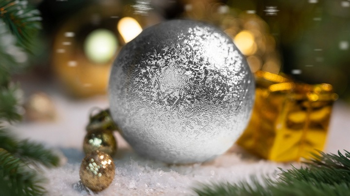 ZESTAW BOMBEK na Choinke 100szt Silver mix Bombki Choinkowe Świąteczne