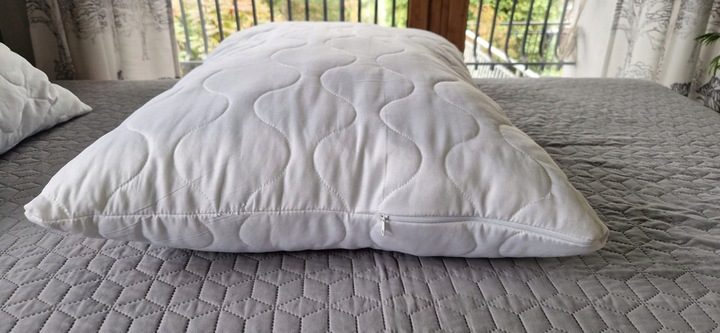 2x PODUSZKA 70x80 ANTYALERGICZNA PIKOWANA ZAMEK 1100g Gruba i Puszysta