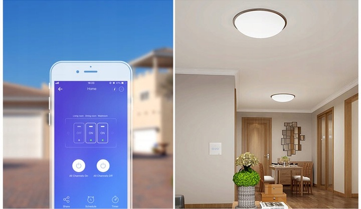 Sonoff Dotykowy Włącznik Światła WiFi T0 EU TX 2-Kanałowy eWeLink