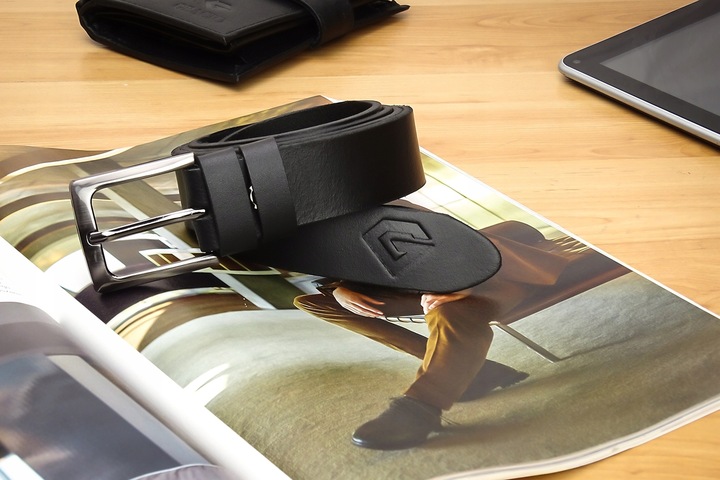 PASEK MĘSKI SKÓRZANY GRACIO DO SPODNI SKÓRA DŁUGOŚĆ PASKA 150 CM PREZENT