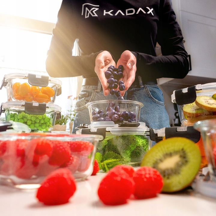 POJEMNIKI NA ŻYWNOŚĆ SZKLANY ZESTAW POJEMNIKÓW SZKLANE PUDEŁKO