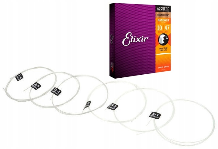 Struny Elixir NanoWeb 80/20 Bronze 12-53 (11052)