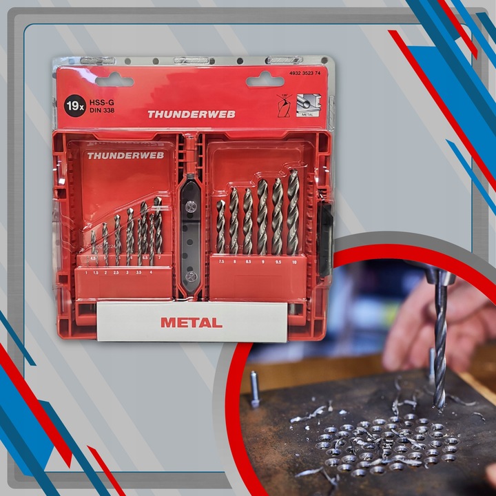 Wiertła do metalu zestaw wierteł hss-g mm wiertło 19 szt komplet Milwaukee