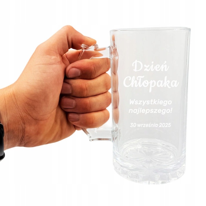 SZKLANY KUFEL Z GRAWEREM 500ml PREZENT NA DZIEŃ CHŁOPAKA dla kolegi z