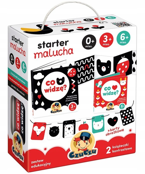 CZUCZU STARTER MALUCHA KSIĄŻECZKI KONTRASTOWE 0m+