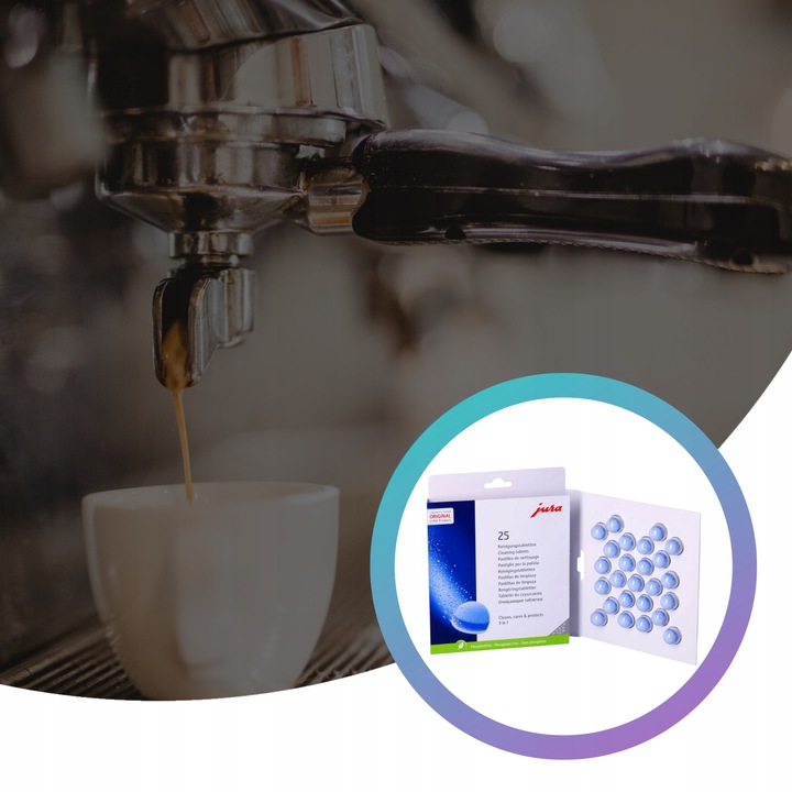 ORYGINALNE Tabletki CZYSZCZĄCE do ekspresu JURA 3w1 3-fazowe zestaw