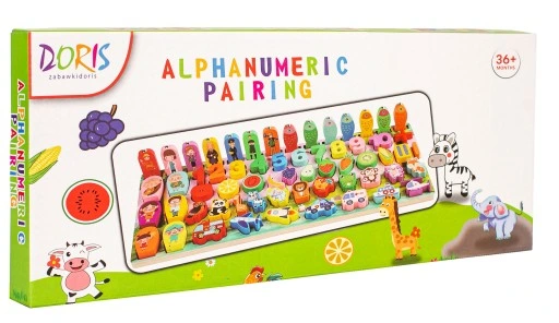 Tablica edukacyjna MONTESSORI rybki, cyfry, owoce