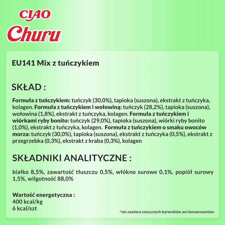 Inaba Cat Churu 40x14g (560g) Kremowy Przysmak Dla Kota Mix Z