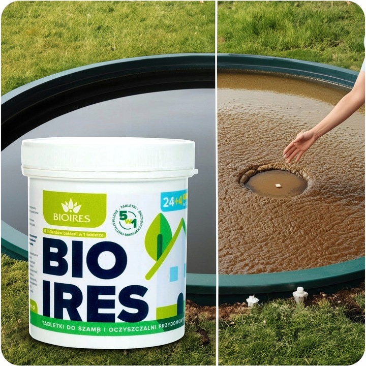 TABLETKI BAKTERIE DO SZAMBA OCZYSZCZALNI BIOIRES TABS PREPARAT NA ROK